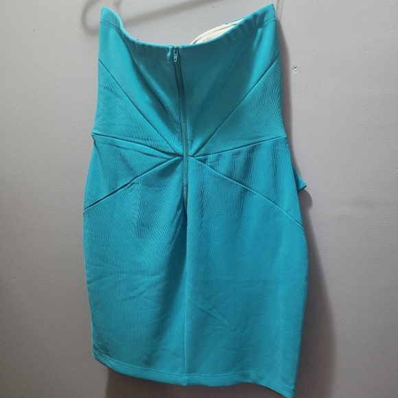 Ruby Rox NWT teal strapless dress Sz. 13 - Picture 6 of 10